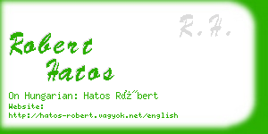 robert hatos business card